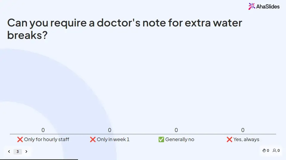 A slide from the Pregnant Workers Fairness Act for managers live session deck