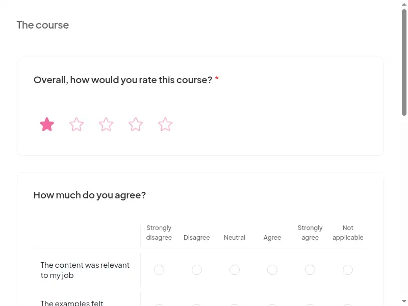A question from the Ladder safety feedback survey