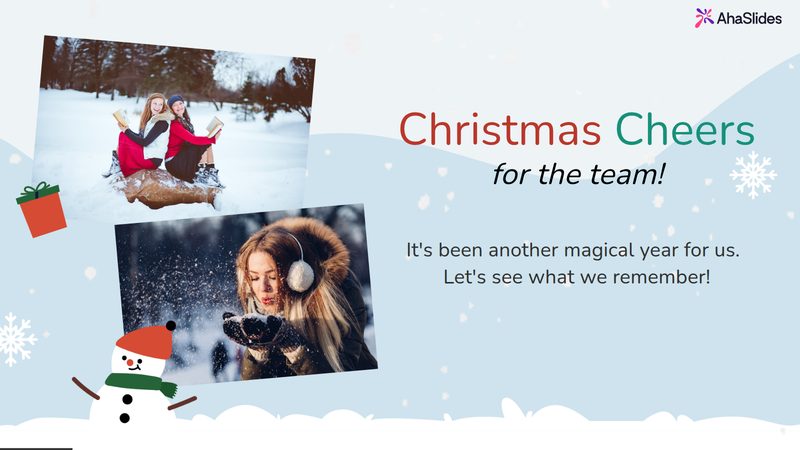 Preview slide from the Christmas Cheers for the Team