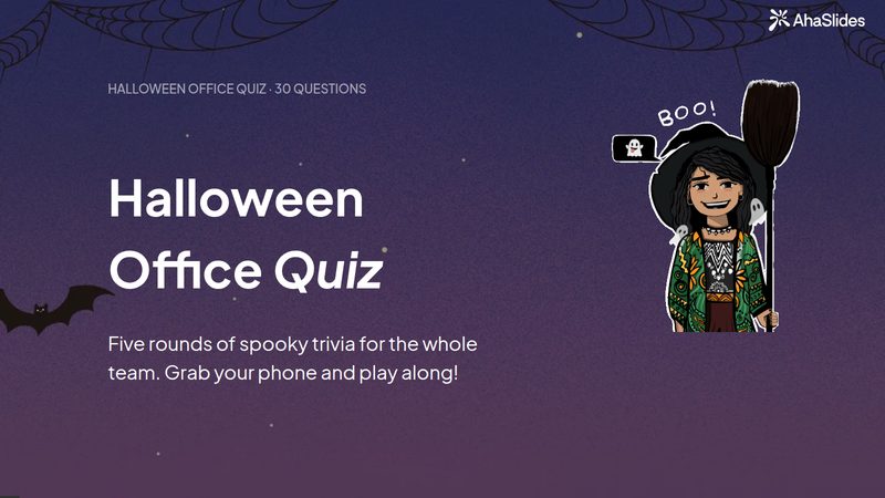 Preview slide from the Halloween office quiz