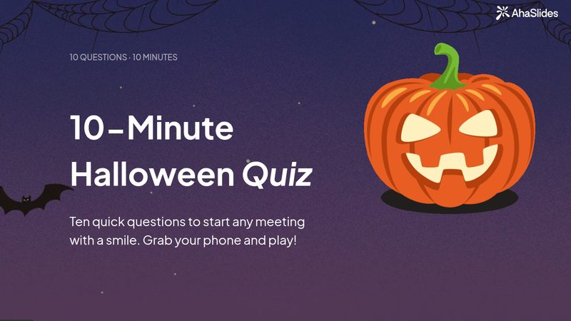 Preview slide from the 10-minute Halloween quiz