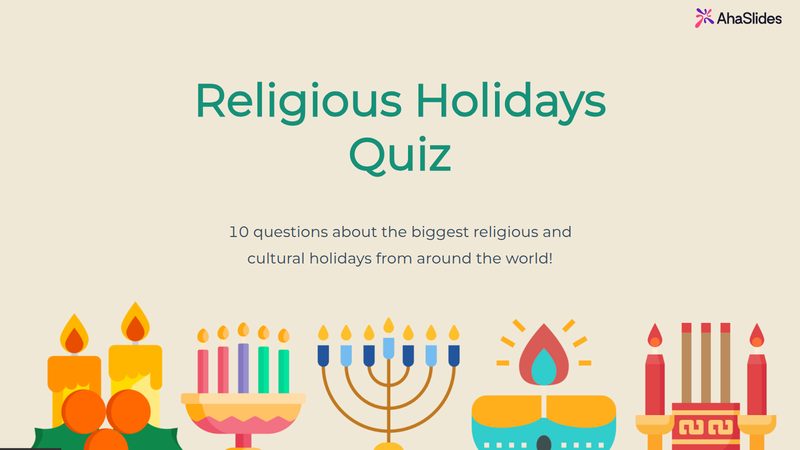 Preview slide from the Religious Holidays Quiz