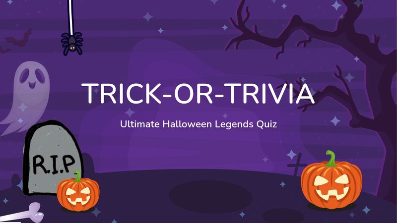 Preview slide from the Trick or Trivia? Halloween Quiz