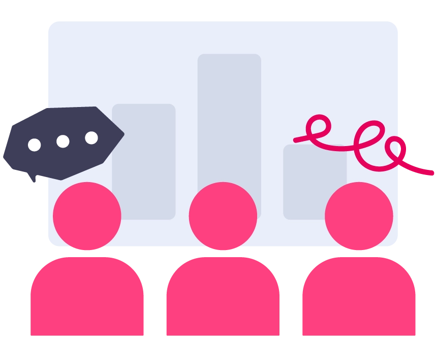 Blocked presentation slide icon with an X symbol.