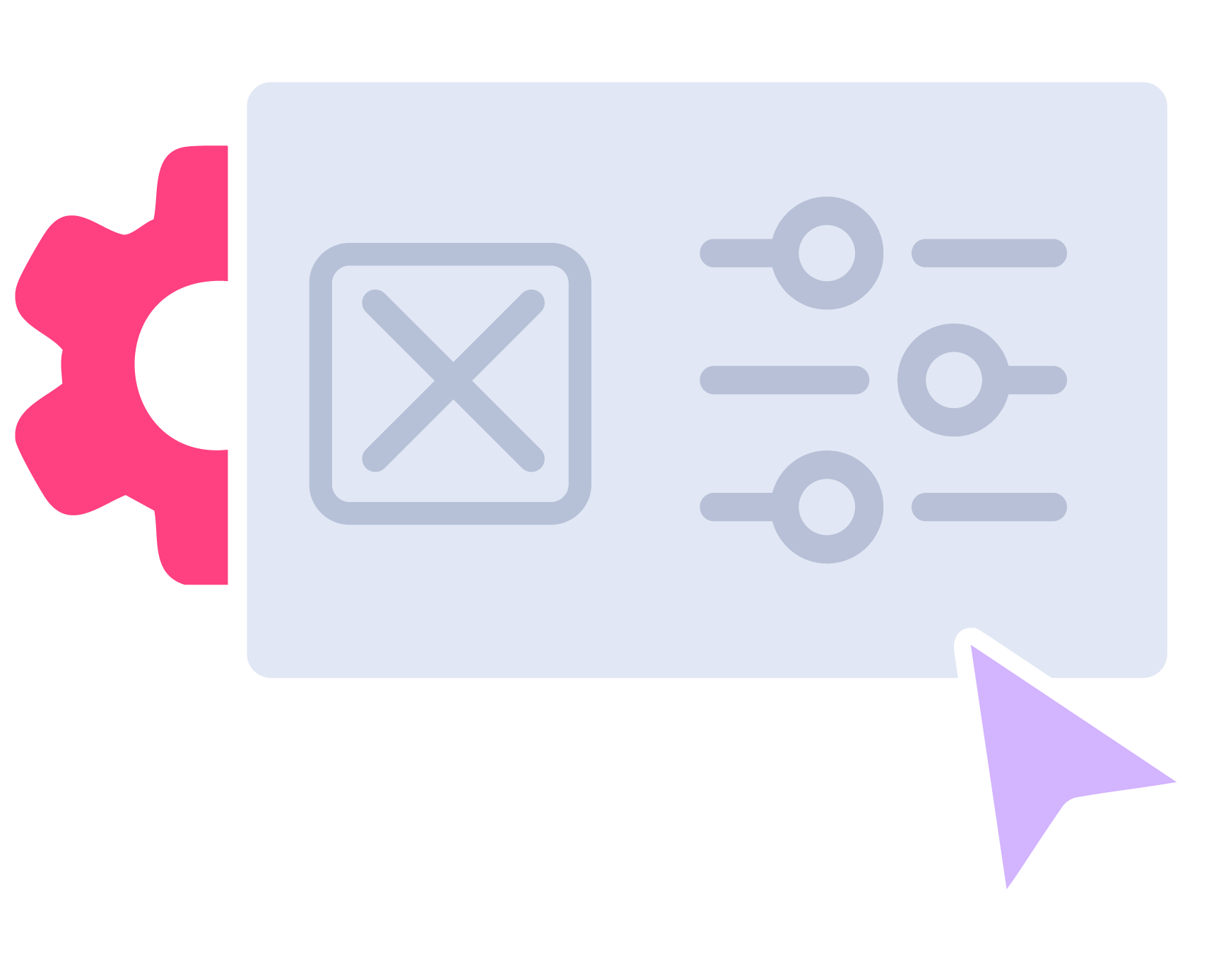 समायोजन स्लाइडरसह स्लाइड आयकॉन.