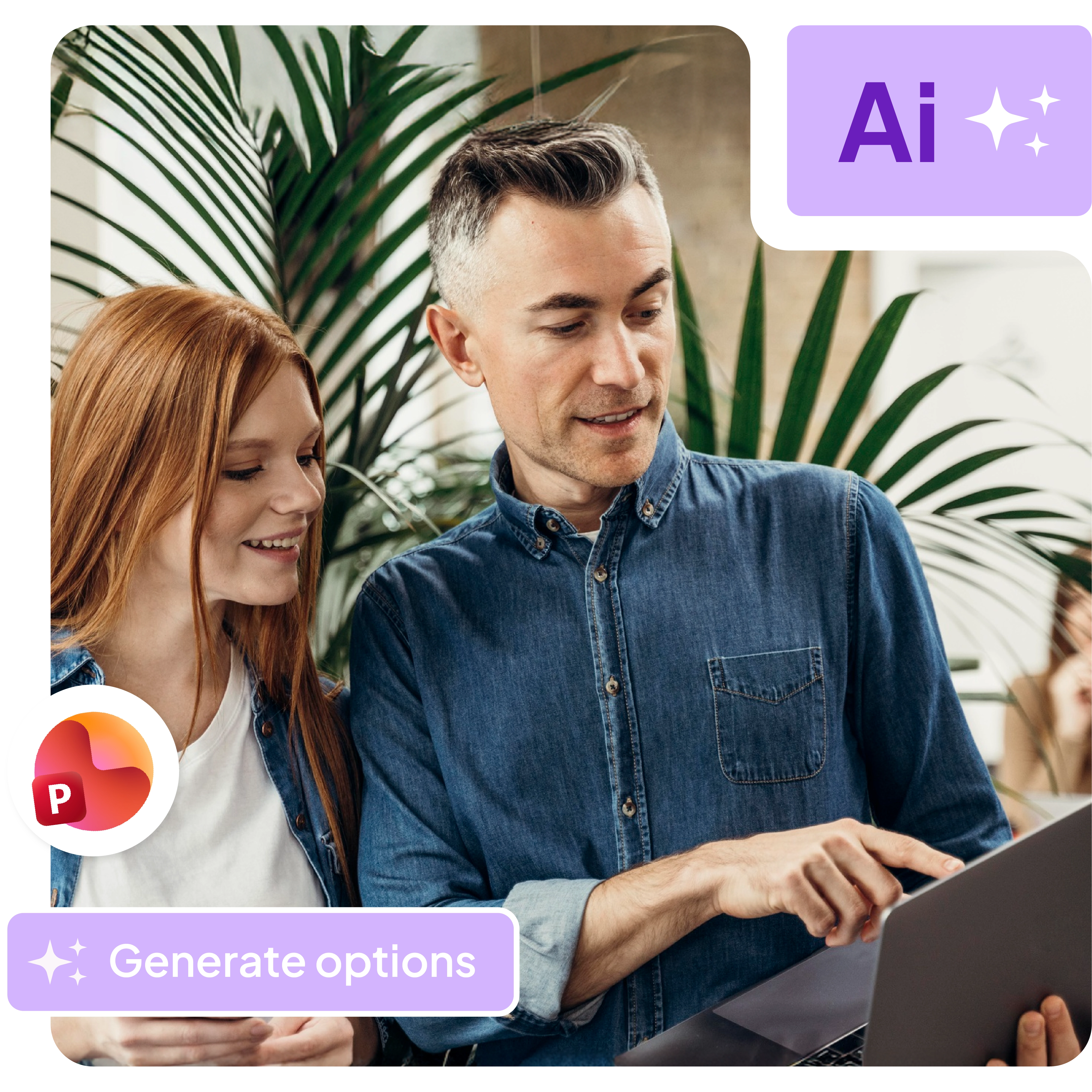 A person instructing another person on how to use ChatGPT for AhaSlides easily