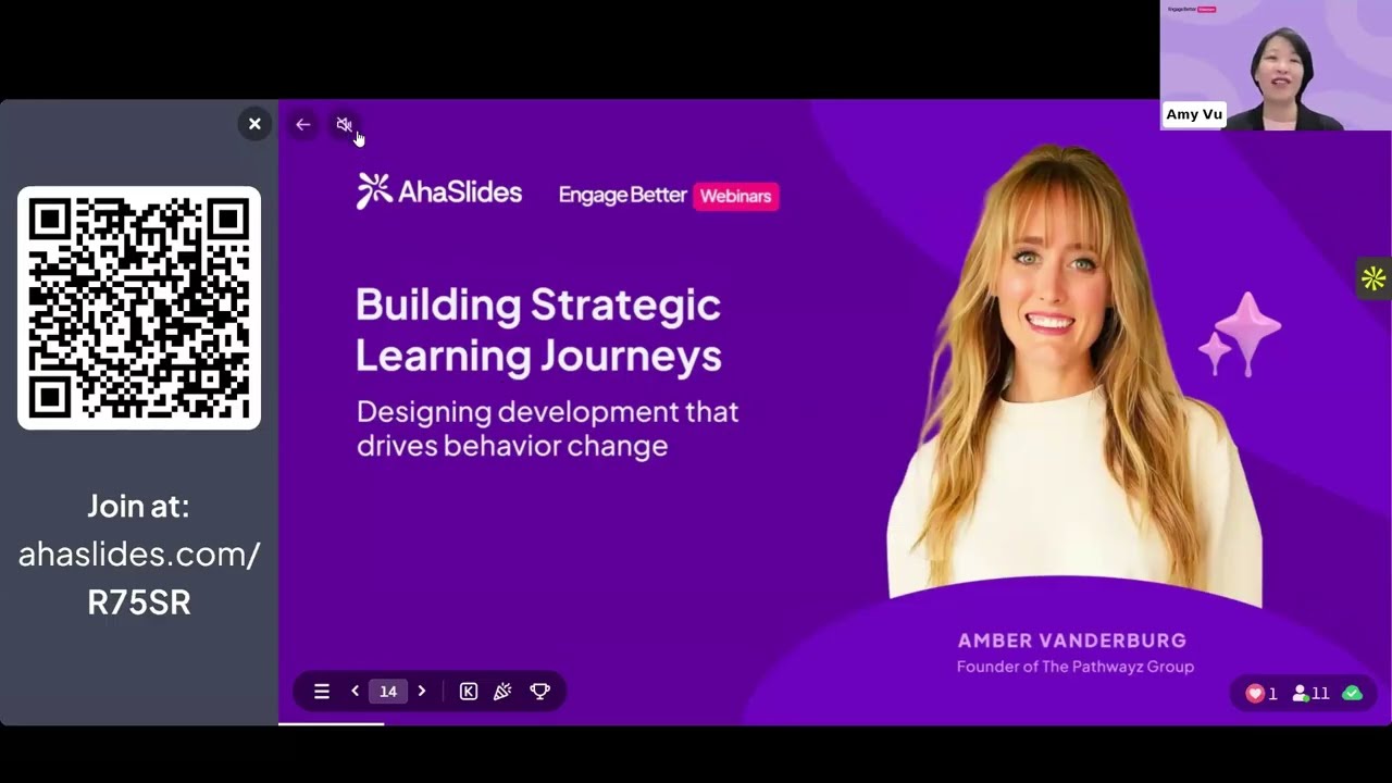 Building Strategic Learning Journey webinar with Amber Vanderburg