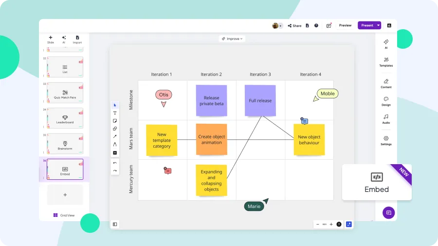 Stop the tab-switching chaos with Embed slide