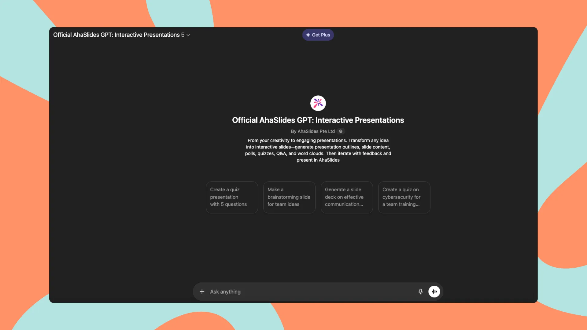 إعلان AhaSlidesGPT