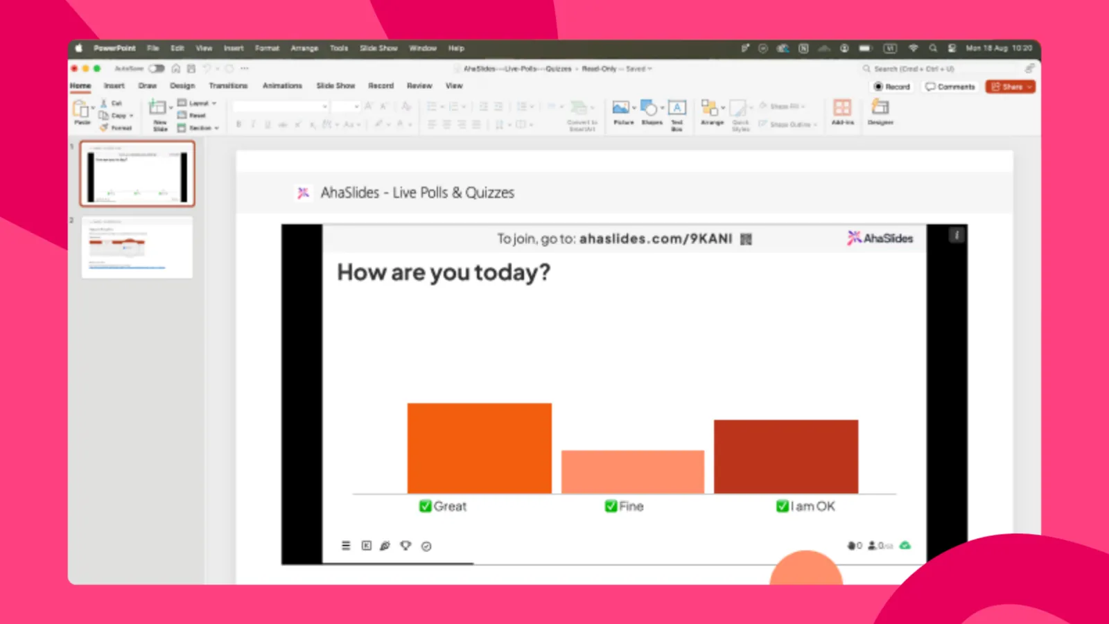 AhaSlides is een AI-presentatiemaker voor PowerPoint.