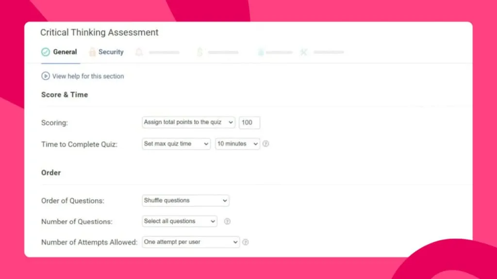 トレーニングのためのproprofsクイズ