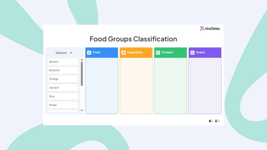 ahaslides categorisatie quiz