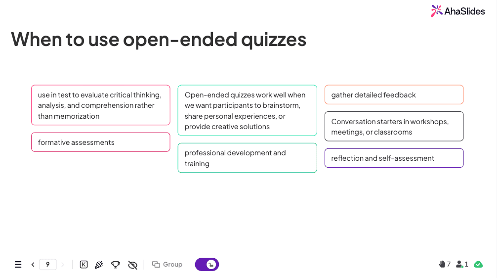 pergunta aberta - ahaslides