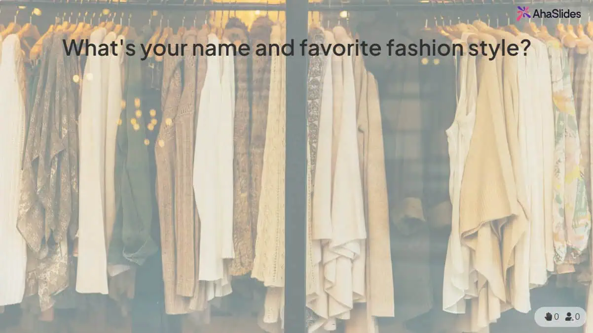 Στιγμιότυπο οθόνης του διαδραστικού κουίζ AhaSlides που χρησιμοποιείται για την εκπαίδευση πελατών εντός καταστήματος