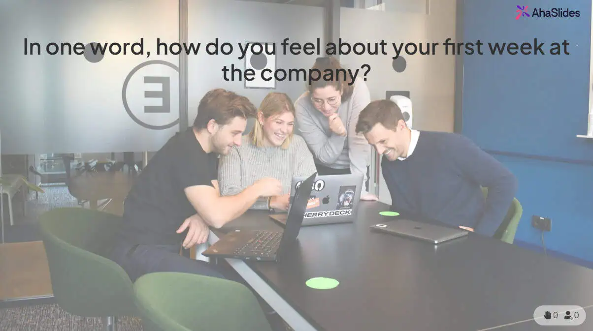 Screenshot of AhaSlides onboarding quiz used during SME employee training