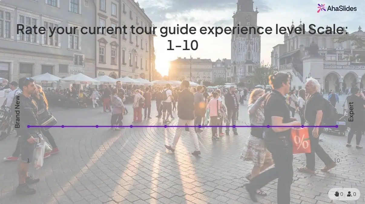 Guia turístico conduzindo uma sessão de treinamento envolvente com a equipe de hotelaria.