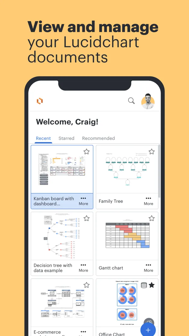 Lucidchart圖表繪製介面，展示專業的流程圖和圖表建立功能