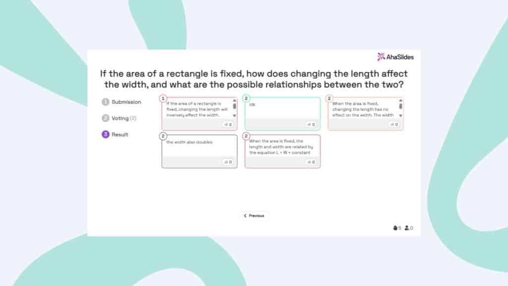 Lluvia de ideas de AhaSlides para la participación del público en las presentaciones
