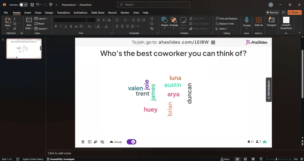 PowerPoint Word бұлтын қалай жасауға болады
