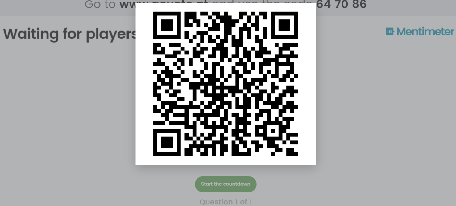 Mentimeter QR code. But is there a better way to join a presentation?