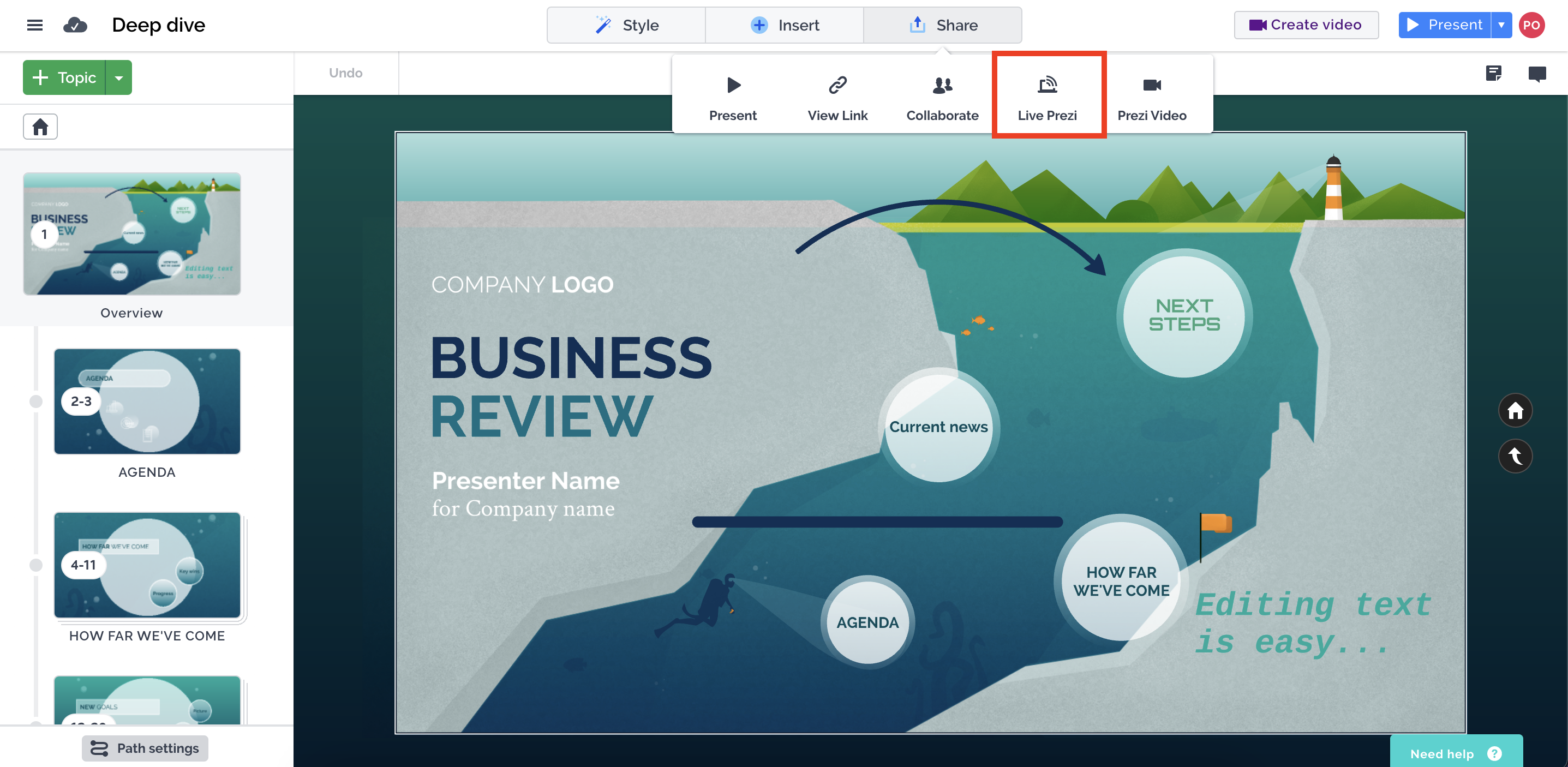 Prezi - pembuat presentasi interaktif