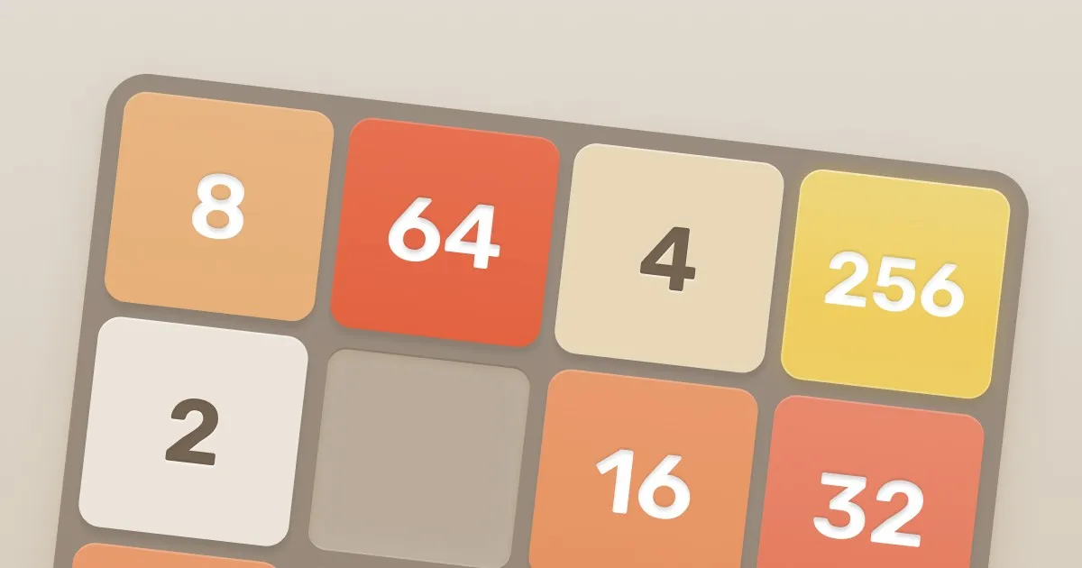 Jeu de puzzle numérique 2048 pour les élèves