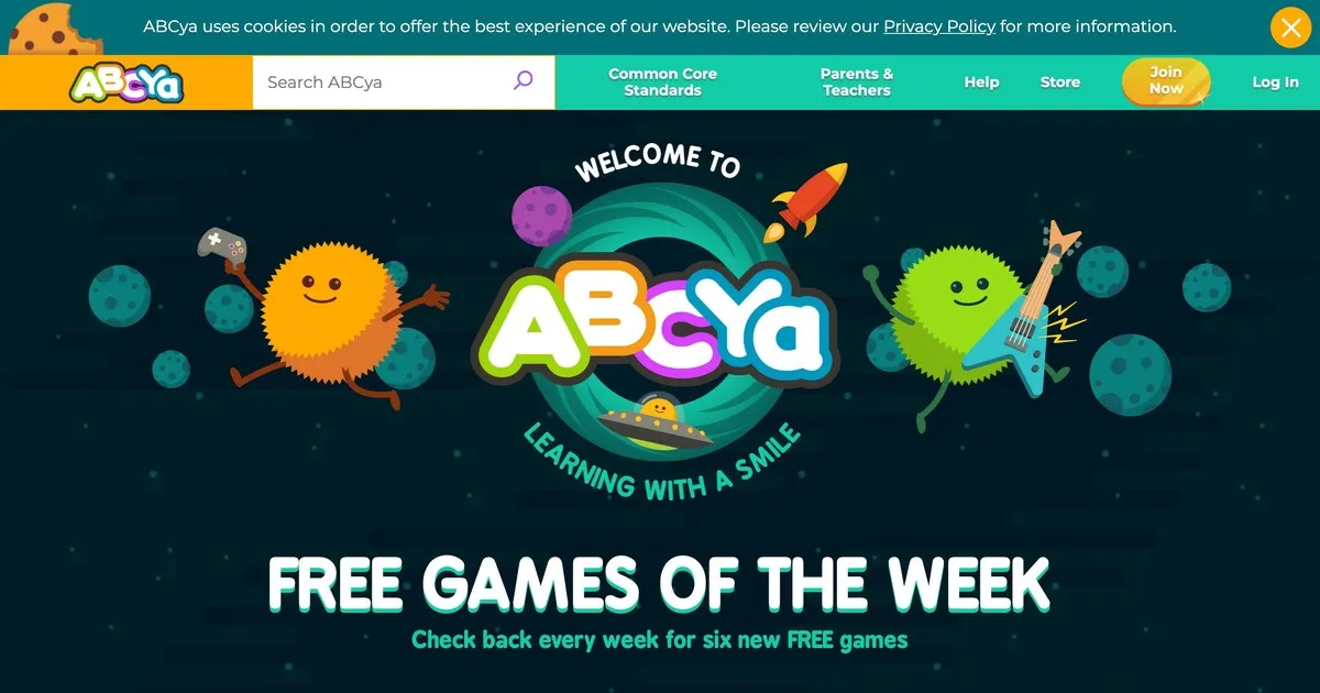 ABCya educational game for kids