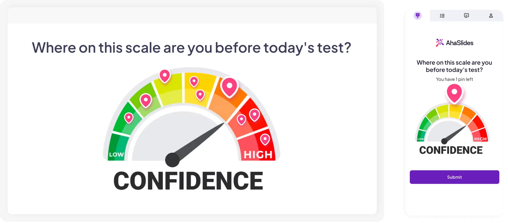 En multiple-choice-afstemning på AhaSlides