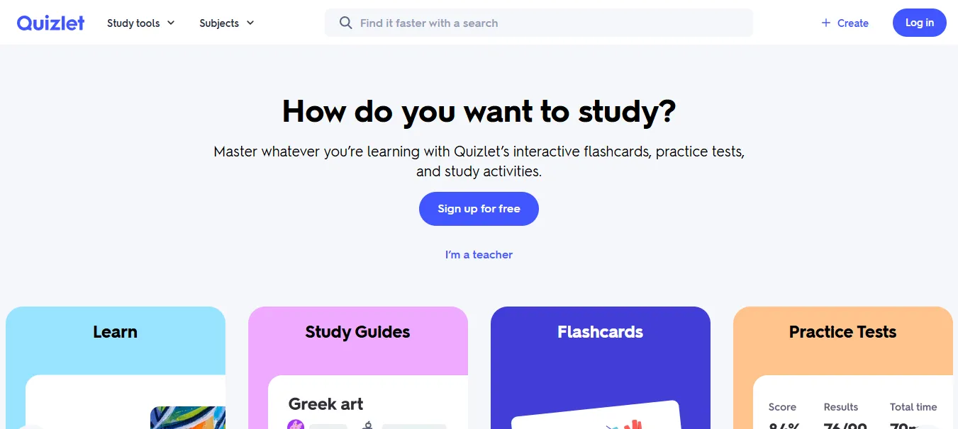 Kagamitan sa silid-aralan na digital ng Quizlet