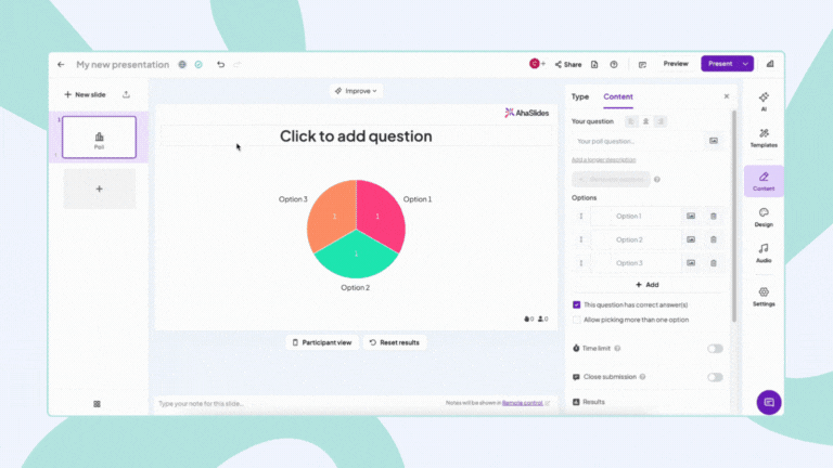 Импортируйте существующую презентацию PowerPoint в процесс AhaSlides.