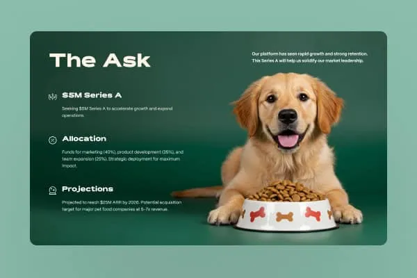 modèle de pitch deck gamma