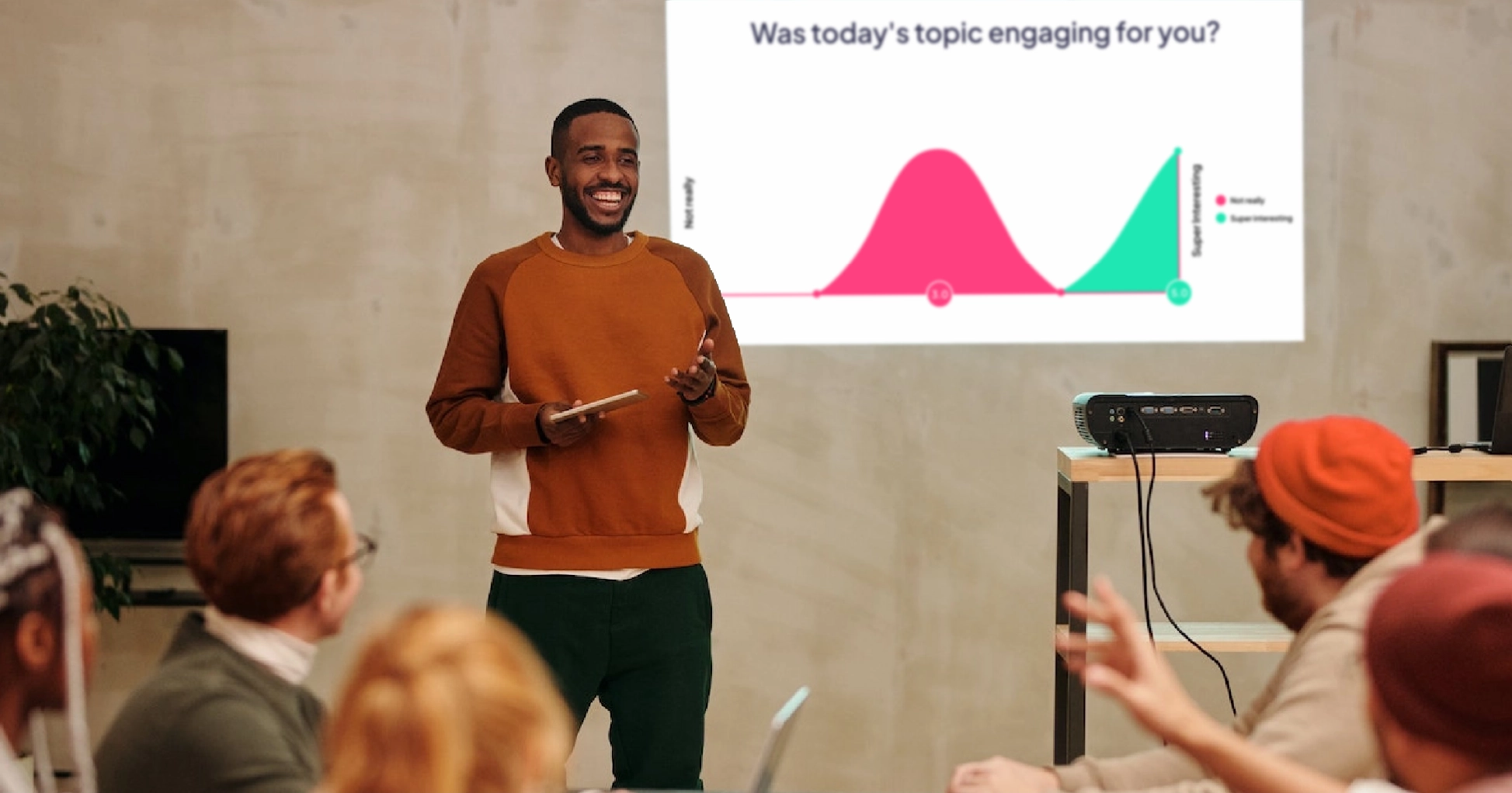 Antarmuka pembuat presentasi AI AhaSlides