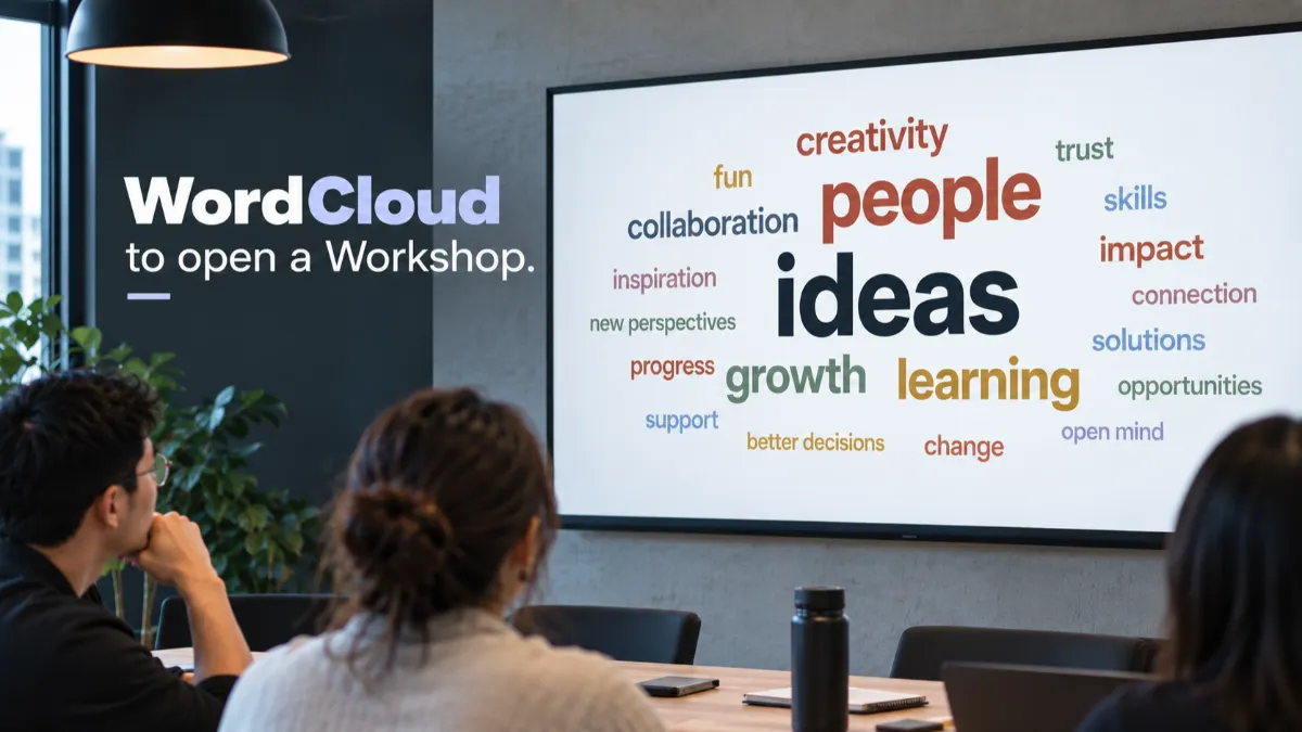 Nuvola di parole per aprire un workshop