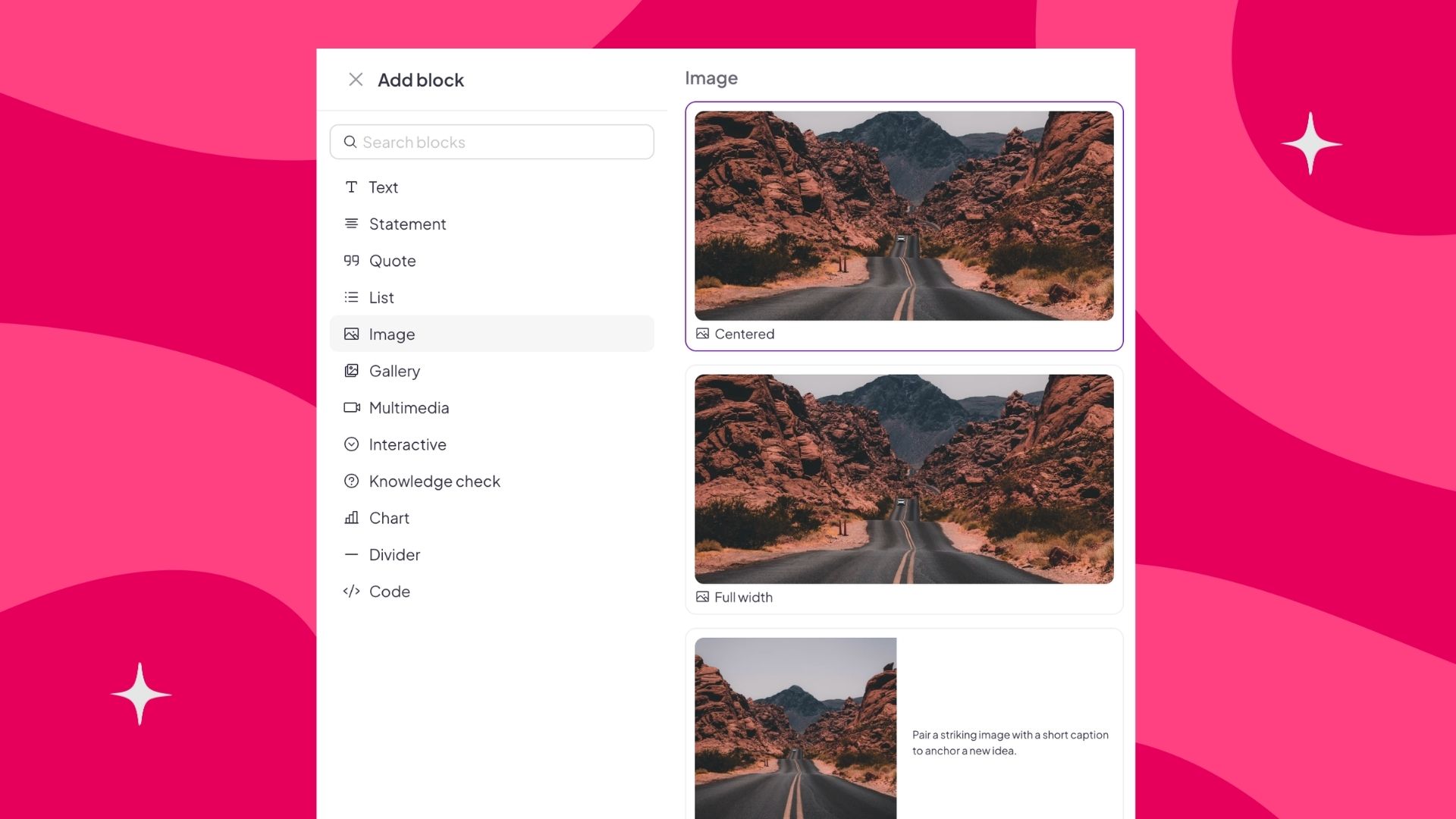Gazdag média beágyazva egy AhaSlides kurzus leckébe
