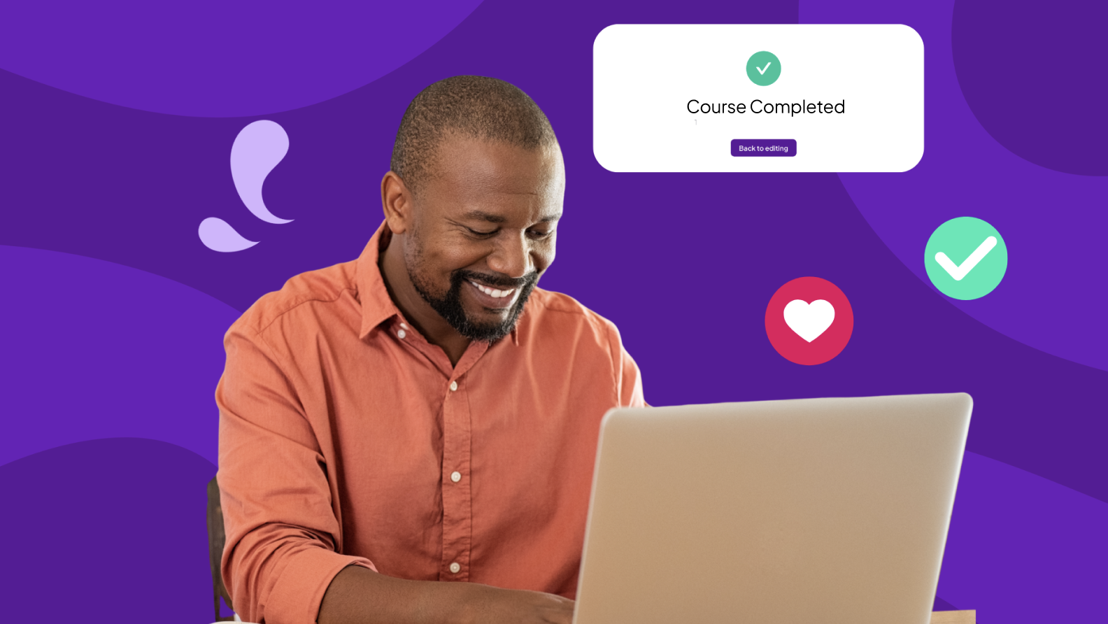 Auto-graded quiz inside an AhaSlides course