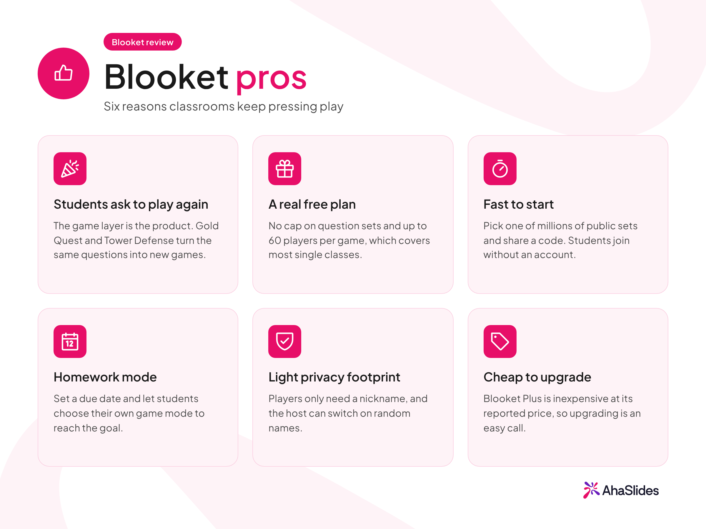 Blooket pros - Blooket review