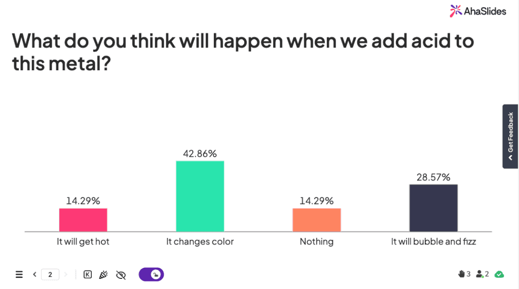 comprehension check in poll example for classroom