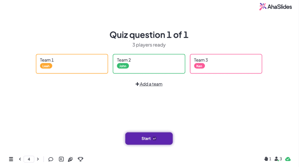 team-play quiz ahaslides