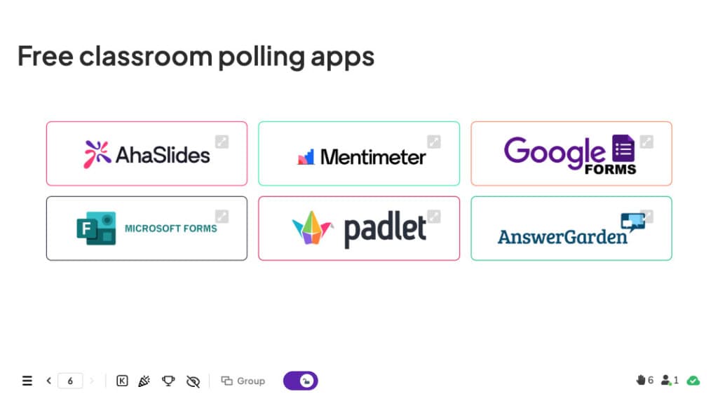 free classroom polling apps