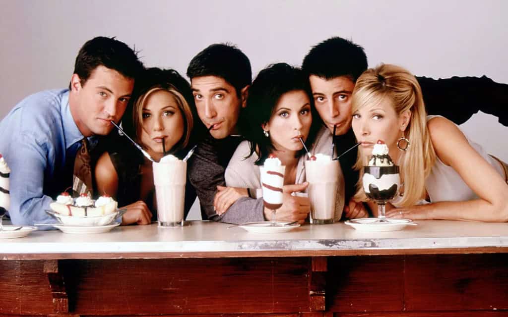 Jóbarátok című műsorban a főszereplők a kamerába néznek