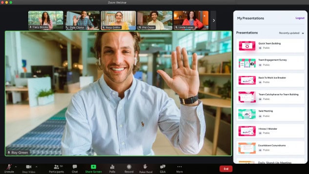 Schůzka na Zoomu se zapnutou kamerou účastníků