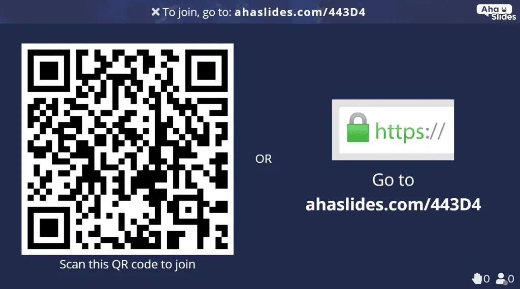 AhaSlides Attack on Titan testi için QR kodu ve birleştirme kodu