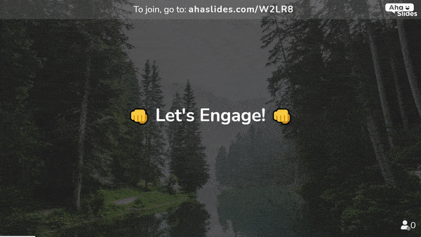 GIF der Engagement-Vorlage für die interaktive Edtech-Software von AhaSlides