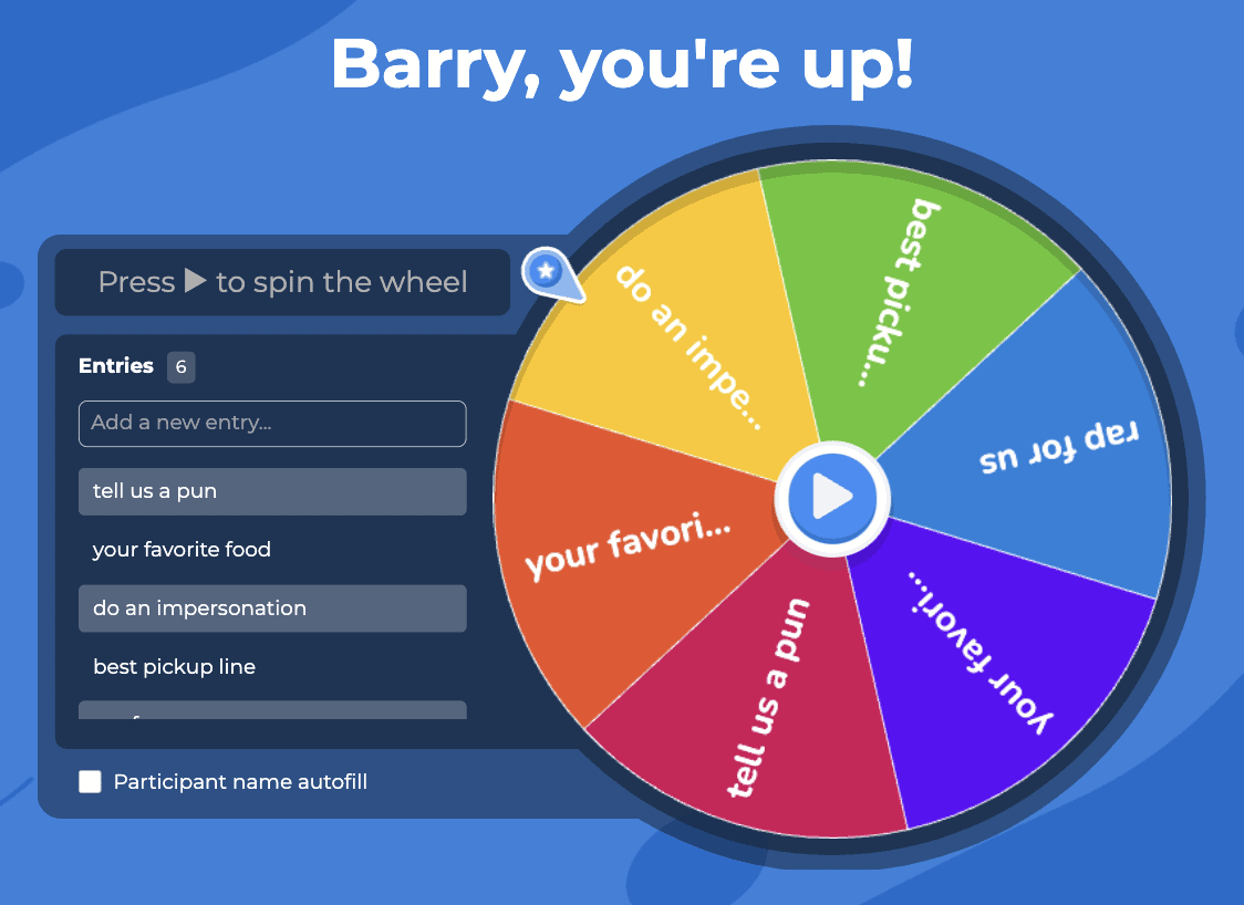 Uma roda giratória para quebrar o gelo.