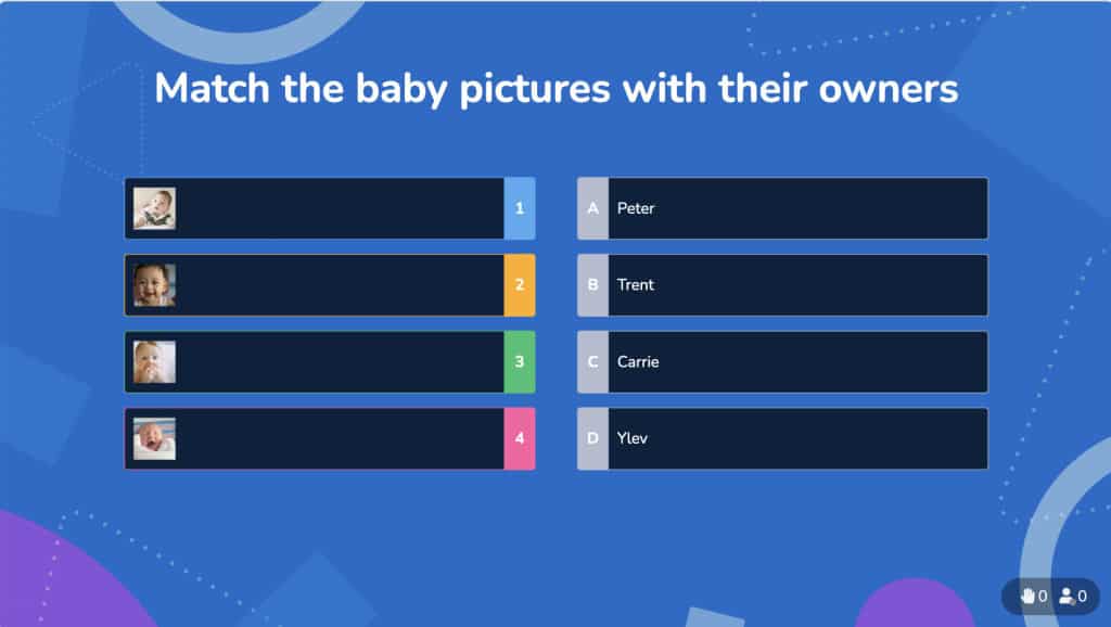 actividade de creación de equipos de fotos de bebés