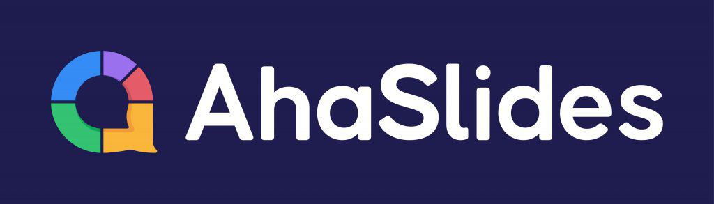 AhaSlides logo on a dark background