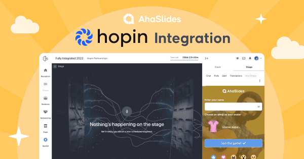 Hopin x AhaSlides: שיתוף פעולה חדש לאירועים אינטראקטיביים