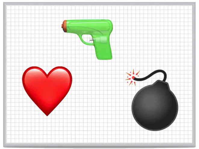 Heart, Gun, Bomb - Интерактивдүү презентация оюндары