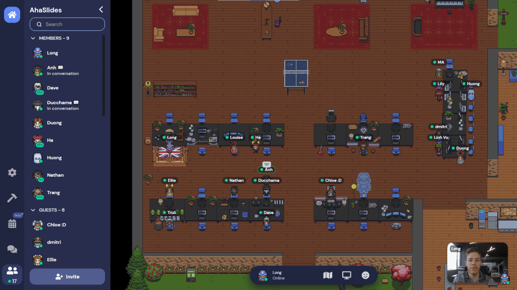 O escritório do AhaSlides no Gather
