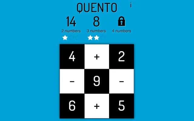 Reklaminis Quento matematikos žaidimo kadras